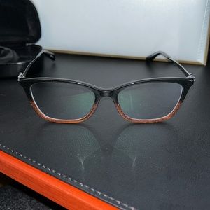 Coach black amber and glitter gradient glasses